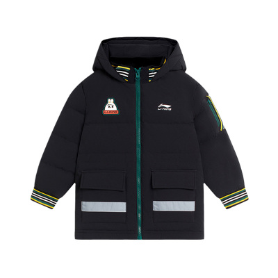 李宁男童连帽羽绒外套