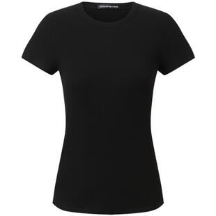 COMME MOI吕燕设计师早春女装圆领针织罗纹基础百搭T恤