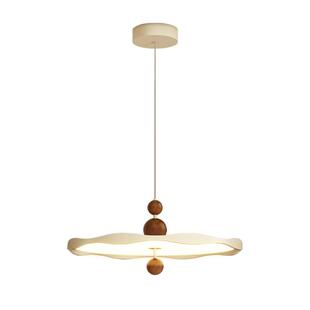 餐厅灯胡桃木色吊灯简约led主卧室灯2026新款奶油风房间书房灯具