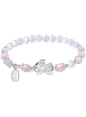 【自营】daisy beauty999貔貅手链款黑曜石轻奢小众手链纯银男款