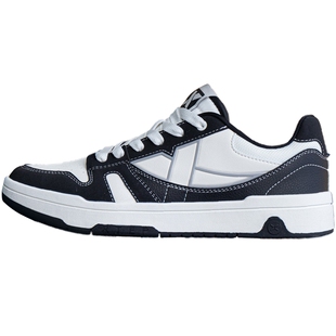 特步maxx板鞋男鞋低帮厚底黑白熊猫鞋学生百搭休闲鞋潮流运动鞋男