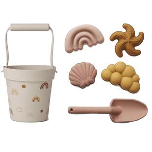 软胶沙滩玩具儿童宝宝洗澡玩具套装liewood挖沙桶铲子挖土玩沙