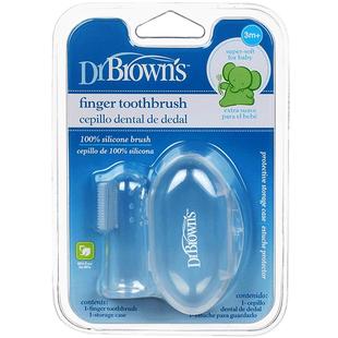 布朗博士牙刷婴儿硅胶手指牙刷婴儿牙刷儿童乳牙牙刷宝宝口腔清洁