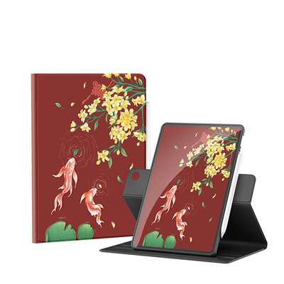 适用苹果平板保护套旋转全包防摔