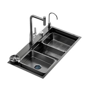 unaxi-X60s大单槽304不锈钢水槽厨房洗菜盆5.0加厚纳米集渣洗碗池