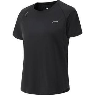 李宁速干T恤女春夏官方新款户外登山透气运动速干上衣女跑步短袖