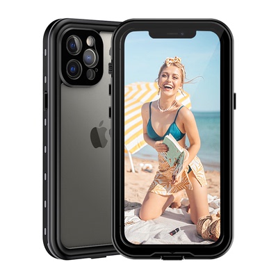 Waterproof Case适用于iPhone15ProMax防水手机壳苹果17海边沙滩16游泳池全包13Pro浮潜漂流14外卖防雨水天XR