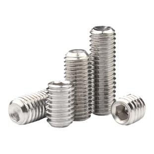 304不锈钢英制凹端紧定螺丝/美制机米螺钉内六角无头螺丝基米顶丝