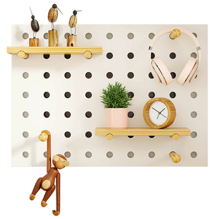 实木电表箱装饰画奶油风洞洞板置物架配电箱强弱电盒遮挡盖板壁挂