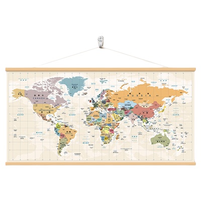 世界地图客厅墙面装饰画办公室