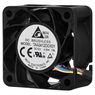 台达TAA0412DDX01暴力4020 12V 0.9A 4CM双滚珠机箱服务器PWM风扇