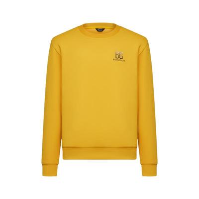 【裸感亲肤】比音勒芬秋季男士休闲圆领套头长袖T恤字母印花卫衣