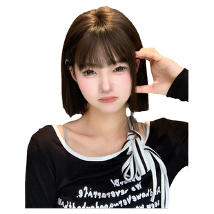 束朵假发短发女网红短发日常lolita自然刘海jk全头套