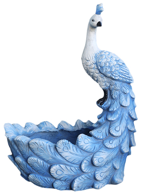 阳台庭院装饰布置创意户外动物孔雀造型园艺种植花盆摆件景观摆设