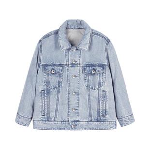 江南布衣童装休闲牛仔轻薄短款牛仔羽绒服冬男女童儿童jnbybyjnby