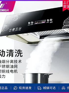 申花抽油烟机厨房家用大吸力中式小型吸油烟机出租屋出租房抽烟机