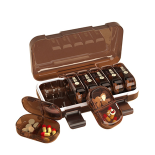 药盒早晚一周七天分药器迷你吃药提醒药品药物随身便携分装小盒子