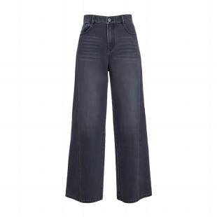 婉甸秋季炭灰色丹宁香蕉裤阔腿牛仔裤1233X05DS1