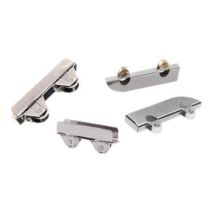 玻璃推拉移门滑轮夹5mm8厘静音轮子手机柜台不锈钢铜轮山字形轨道