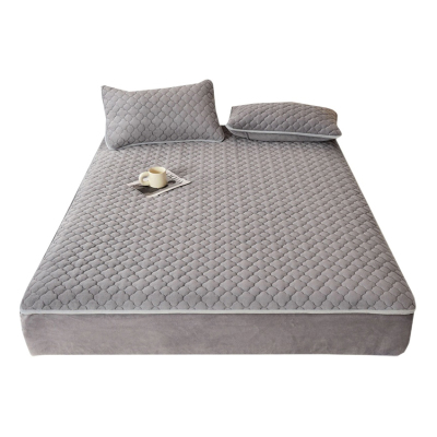 A类母婴牛奶绒抗菌床笠加绒保暖