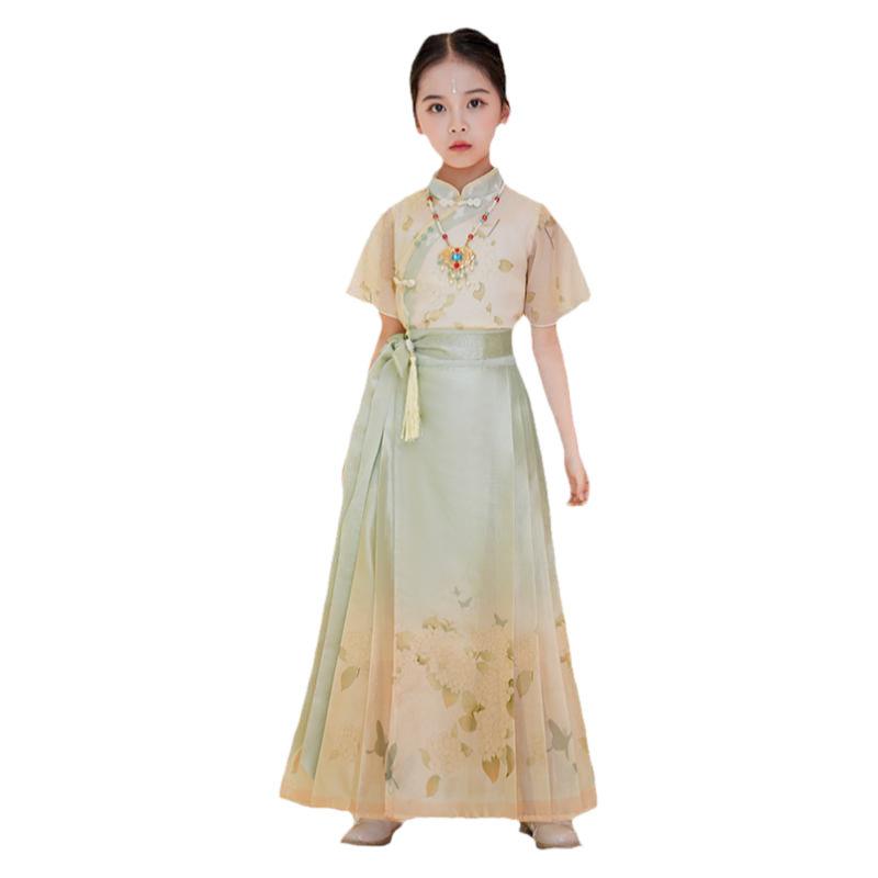 儿童汉服国风马面裙女童2025新款中国风新中式唐装秋女孩古风套装