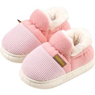 巴拉巴拉儿童棉拖鞋男童女童鞋子秋冬款童鞋宝宝加绒棉鞋外穿家居