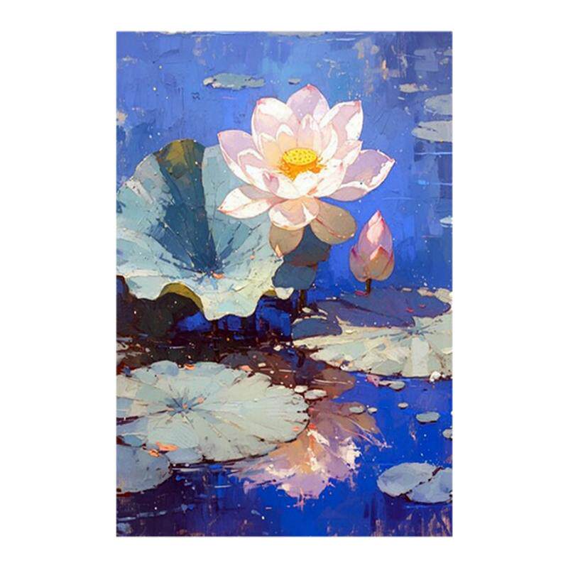 白鹿艺术手绘油画花卉印象装饰画