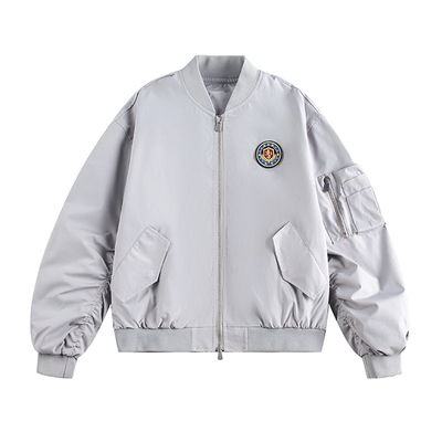 NEVERNEED美式复古棒球领夹克男