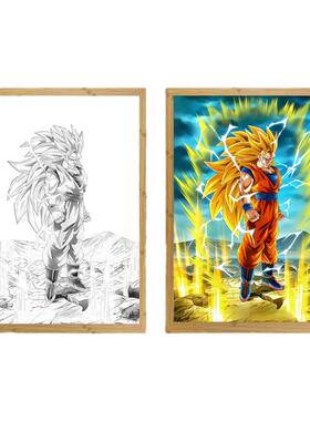 七龙珠周边创意灯光画卧室床头客厅办公桌发光装饰画摆台小夜灯