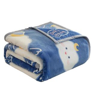 无印良品牛奶绒毛毯加厚珊瑚法兰绒沙发盖毯双层半边绒儿童小毯子