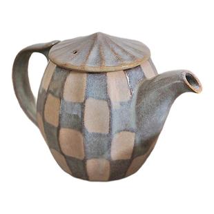 日本进口 手工复古灶师窑茶壶咖啡壶 日式陶传统器皿