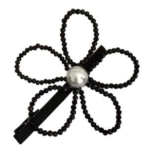 可爱珍珠!珍珠花朵发夹!侧边刘海夹高级感鸭嘴夹女旅行发卡头饰