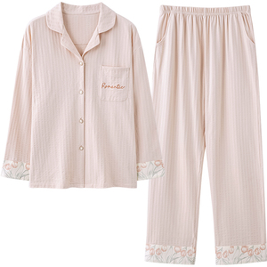 马克公主睡衣女款春秋季纯棉长袖甜美高级感新款套装郁金香家居服