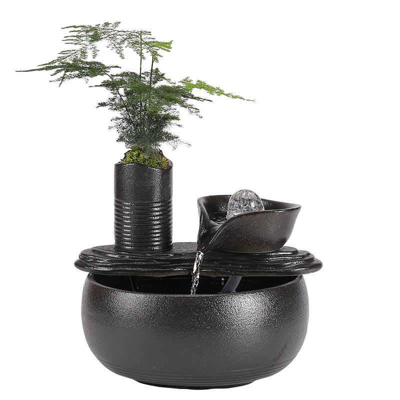 招财猫流水喷泉开业送礼家居装饰