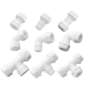 1620铝塑管接头6分pom塑料管件太阳能管配件大流量弯头直接三通