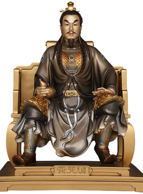 全铜锦雕黄天霸神像黄赛花铜像