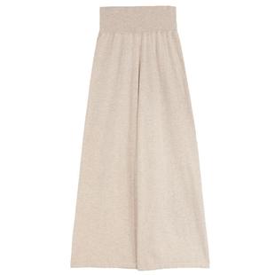 GOBI戈壁秋冬宽松休闲山羊绒女士阔腿直筒裤九分裤毛呢裤子WK642