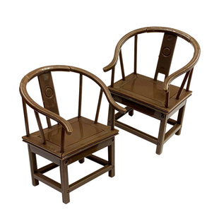 中国风太师椅蛋糕装饰摆件 金鱼祝寿烘焙插件 爷爷奶奶父亲节用品