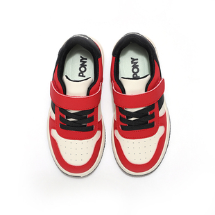 pony童鞋儿童板鞋男女童运动鞋中大童小白鞋学生春夏板鞋轻便舒适