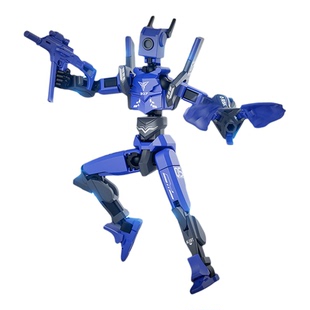 多关节可动机器人偶萝卜小机器人手办模型儿童积木拼装玩具男女孩