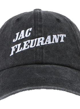 JAC FLEURANT 【徐若晗同款】黑色刺绣Logo鸭舌帽男女同款帽