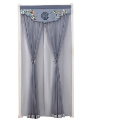 新款高档防蚊门帘四季通用防隐私防尘遮挡帘伸缩杆卧室防尘免打孔