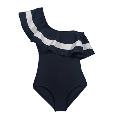 Swimwear荷叶边三角连体泳衣女
