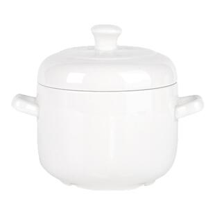 顺祥陶瓷纯白双耳隔水炖盅家用带盖炖燕窝桃胶炖汤鸡蛋羹炖罐专用