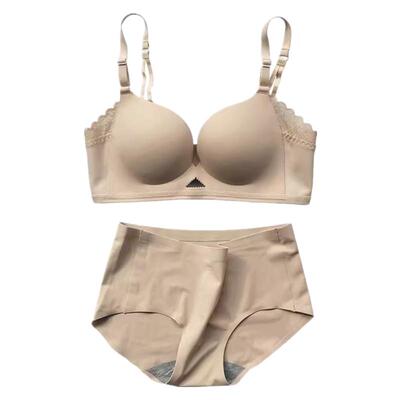 古今夏季轻木棉文胸套装聚拢上托光面薄款小胸聚拢性感内衣胸罩