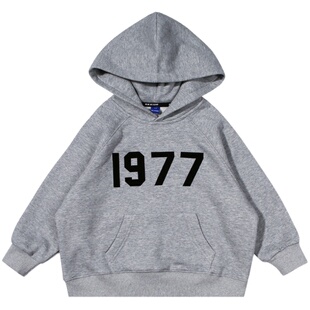 男童冬装套装1977卫衣加绒裤子童装2022新款青少年休闲加厚卫裤潮