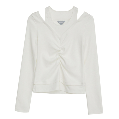 北欧时刻长袖复古挂脖针织衫女