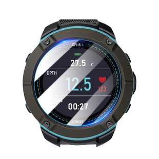 适用Crest CR5L手表钢化膜充电式潜水电脑表Crest CR4屏幕保护膜防水100米水肺自由潜蓝牙腕表防刮爆玻璃贴膜