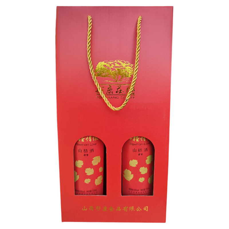 山西晋城彤康庄园山楂情缘山楂酒720ml/瓶山楂红酒甜型8度女士