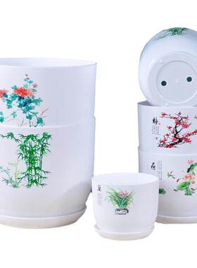 仿陶瓷树脂特大号加厚花盆